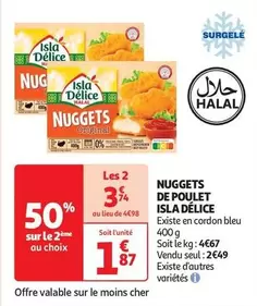 Isla Délice - Nuggets De Poulet offre à 1,87€ sur Auchan Hypermarché