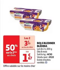 Blédina - Bols Blediner offre à 2,22€ sur Auchan Hypermarché