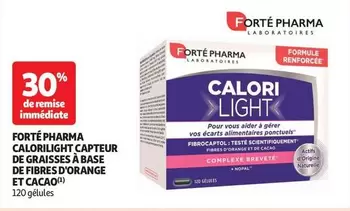 Forté Pharma - Calorilight Capteur De Graisses À Base De Fibres D'orange Et Cacao offre sur Auchan Hypermarché