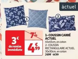 Actuel - Coussin Carré offre à 4,99€ sur Auchan Supermarché