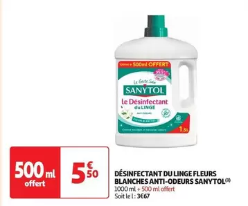 Sanytol - Désinfectant Du Linge Fleurs Blanches Anti-Odeurs offre à 5,5€ sur Auchan Supermarché