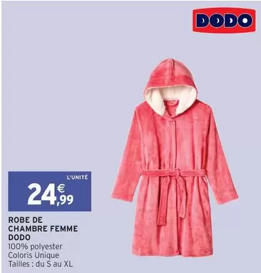 Dodo - Robe De Chambre Femme offre à 24,99€ sur Intermarché Express