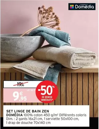 Dim - Set Linge De Bain Zen offre à 9,95€ sur Intermarché Contact