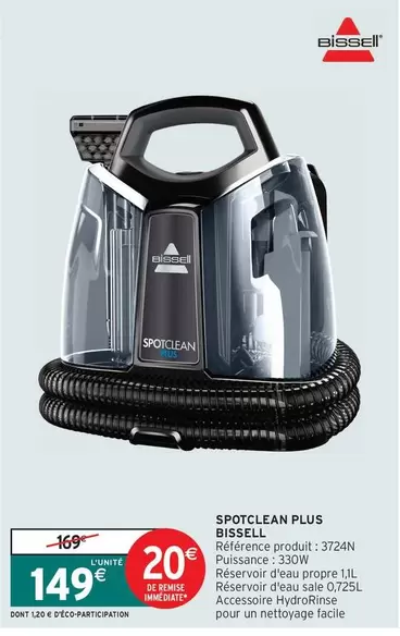 Bissell - Spotclean Plus offre à 149€ sur Intermarché Contact