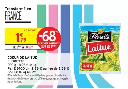 Florette - Coeur De Laitue offre à 1,79€ sur Intermarché