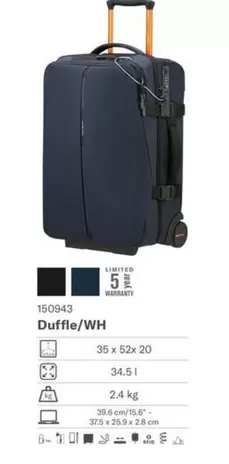 Duffle/Wh offre sur Samsonite