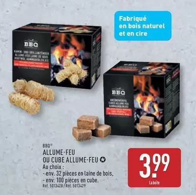 Allume-feu Ou Cube Allume-feu offre à 3,99€ sur Aldi