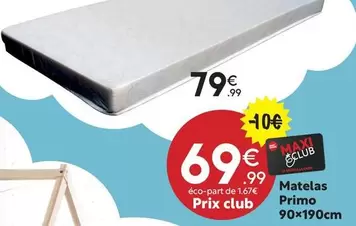 Matelas Primo  offre à 79,99€ sur Maxi Bazar