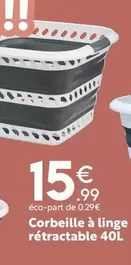 Corbeille À Linge Rétractable offre à 15,99€ sur Maxi Bazar