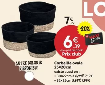 Corbeille Ovale offre à 7,99€ sur Maxi Bazar