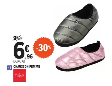 Chausson Femme offre à 6,96€ sur E.Leclerc