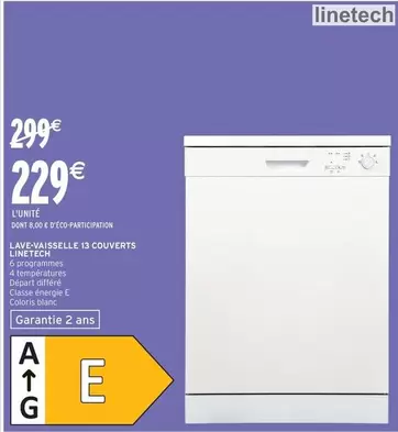 Lave-vaisselle 13 Couverts offre à 229€ sur Intermarché Contact