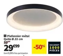 Plafonnier Métal Quito Ø.33 Cm offre à 29,99€ sur Conforama