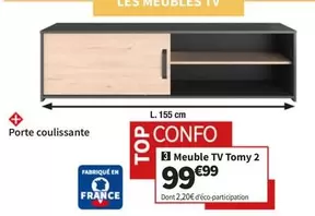 Tomy - Meuble Tv  2 offre à 99,99€ sur Conforama