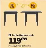 Table Noir offre à 119,99€ sur Conforama