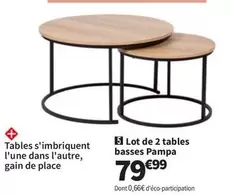 Lot De 2 Tables Basses Pampa offre à 79,99€ sur Conforama