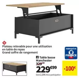 Table Basse Manchester offre à 229,99€ sur Conforama