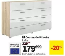 Commode 8 Tiroirs Lake offre à 179,99€ sur Conforama