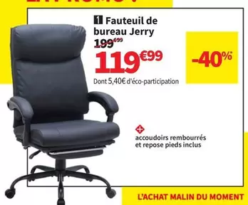 Fauteuil De Bureau Jerry offre à 119,99€ sur Conforama