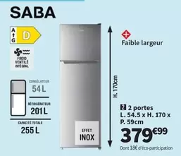 Saba - 2 Portes offre à 379,99€ sur Conforama