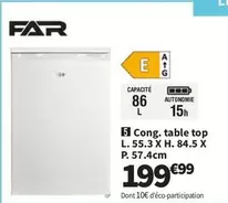 Far - Cong. Table Top offre à 199,99€ sur Conforama