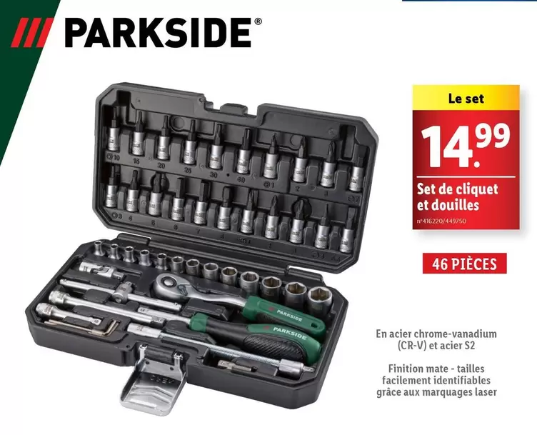 Parkside - Set De Cliquet Et Douilles offre à 14,99€ sur Lidl