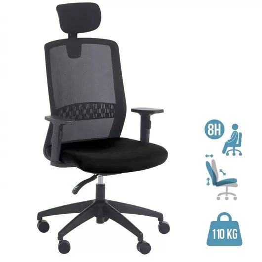 Fauteuil De Bureau Scott Noir offre à 159€ sur Bureau Vallée