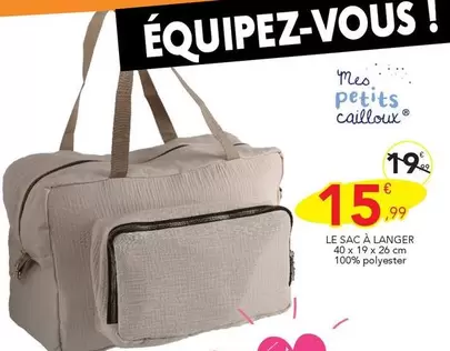 Le Sac À Langer offre à 15,99€ sur Stokomani