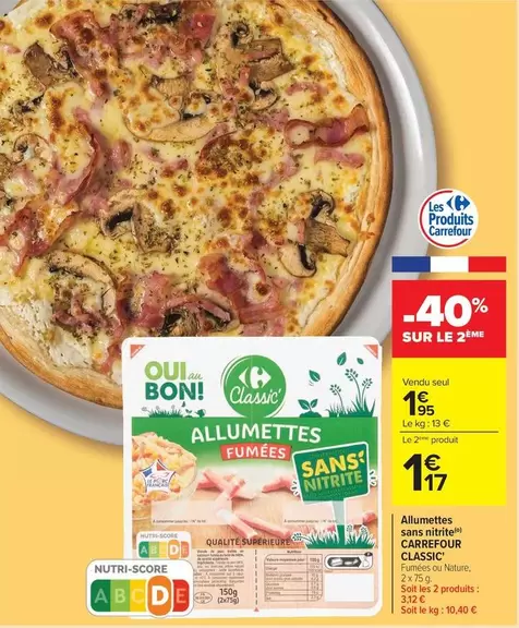 Carrefour - Allumettes Sans Filtroir offre à 1,95€ sur Carrefour Contact