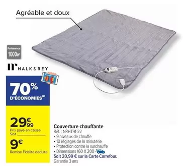 Couverture Chauffante offre à 9€ sur Carrefour Contact