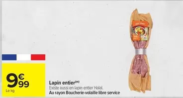 Lapin Entier offre à 9,99€ sur Carrefour Contact