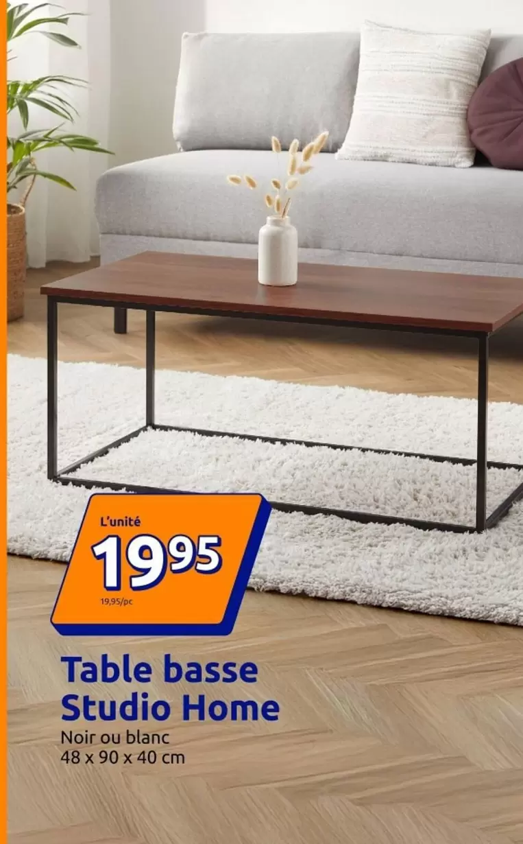 Table Basse Studio Home offre à 19,95€ sur Action