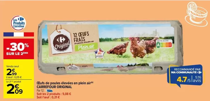 Carrefour - Gel De Poulet Désées En Plein Air offre à 2,99€ sur Carrefour Market