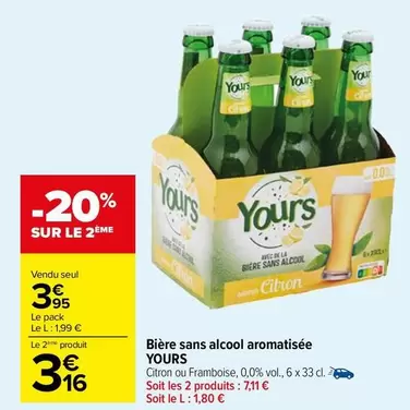 Bière Sans Alcool Aromatisée offre à 3,95€ sur Carrefour Market