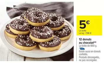 Donuts - 12  Au Chocolat offre à 5€ sur Carrefour