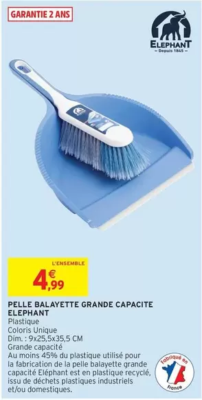 Elephant - Pelle Balayette Grande Capacite offre à 4,99€ sur Intermarché