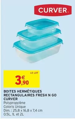 Boites Hermétiques Rectangulaires Fresh N Go offre à 3,9€ sur Intermarché Hyper