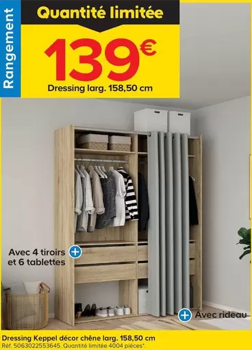 Dressing Kappel Décor Chéne offre à 139€ sur Castorama