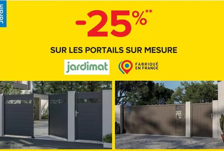 Jardimat - Sur Les Portails Sur Mesure offre sur Castorama