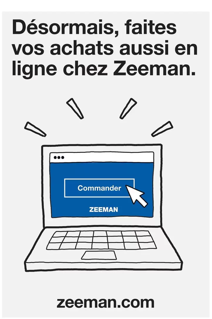 Désormais, Faites Vos Achats Aussi En Ligne Chez Zeeman offre sur Zeeman