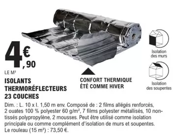 Dim - Isolants Thermoreflecteurs 23 couches offre à 4,9€ sur E.Leclerc Brico