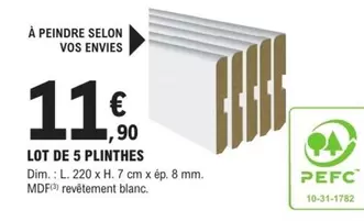 Dim - Lot De 5 Plinthes offre à 11,9€ sur E.Leclerc Brico