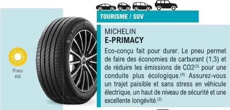 Michelin -  E-Primacy offre sur E.Leclerc L'Auto