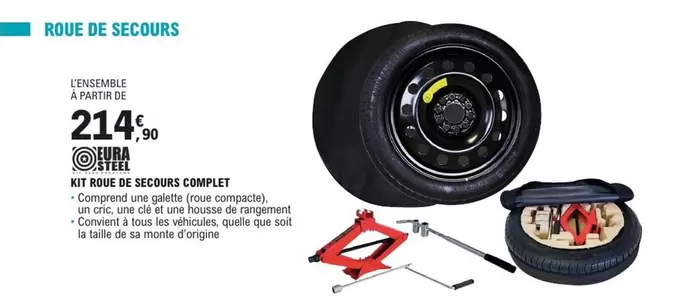 Eura Steel - Kit Roue De Secours Complet  offre à 214,9€ sur E.Leclerc L'Auto