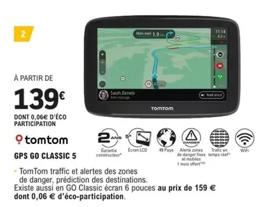 TomTom - GPS Go Classic 5 offre à 139€ sur E.Leclerc L'Auto