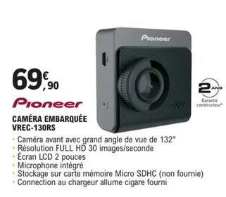 Pioneer - Caméra Embarquée Vrec-130rs offre à 69,9€ sur E.Leclerc L'Auto