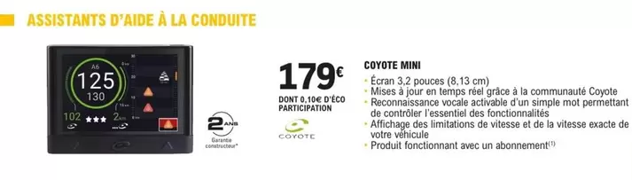 Coyote - Mini offre à 179€ sur E.Leclerc L'Auto