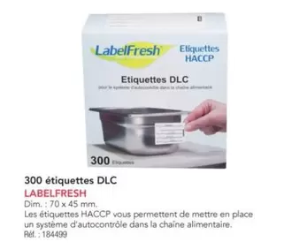 LabelFresh - 300 Étiquettes Dlc offre sur Metro