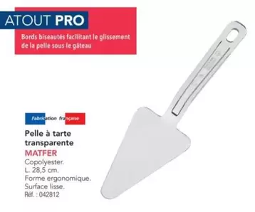 Matfer - Pelle À Tarte Transparente offre sur Metro