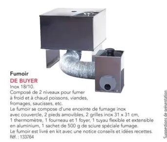 De Buyer - Fumoir offre sur Metro